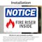 Signmission Fire Riser Inside Sign, Vinyl Decal, 10in W x 7in L, 2PK OS-2PACK-NS-D-710-L-12649 - alternate 5